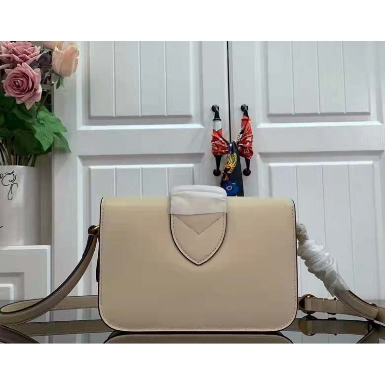 Louis Vuitton LV Women Pont 9 Handbag Cream Smooth Calfskin Cowhide Leather