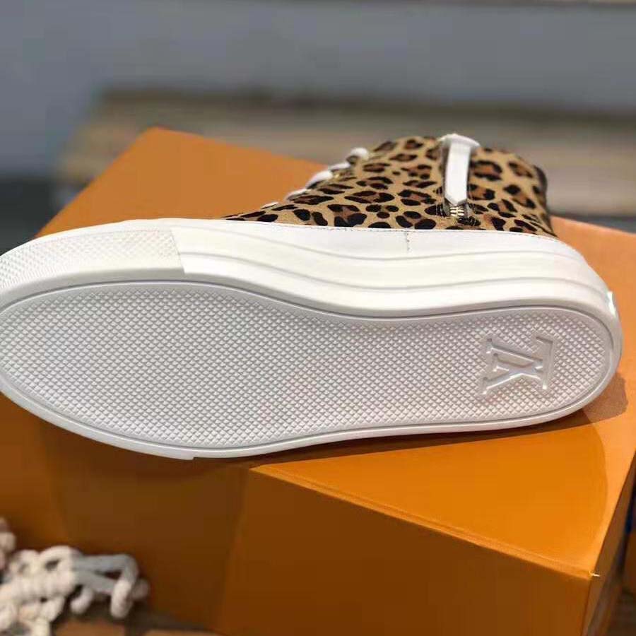 Louis Vuitton LV Women Stellar Sneaker Boot in Pony-Styled Calf Leather-Brown