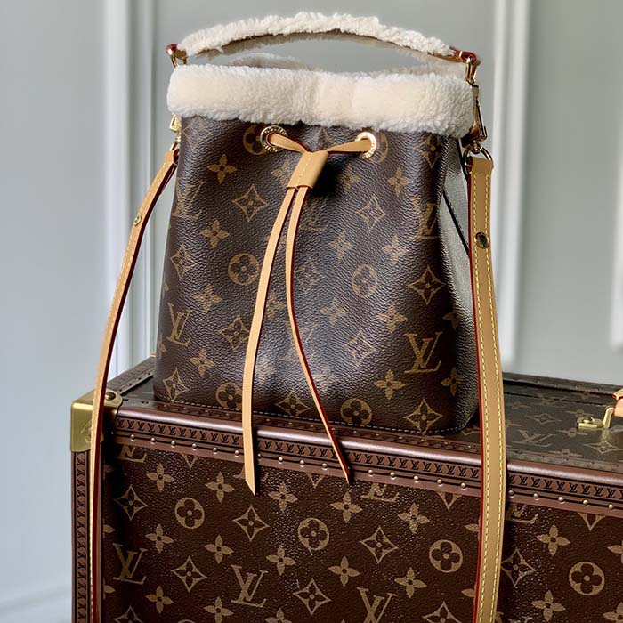 Louis Vuitton LV Women NéoNoé BB Bucket Bag Monogram Coated Canvas Shearling