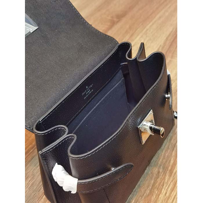 Louis Vuitton LV Women Lockme Ever Mini Handbag Black Grained Calf Leather