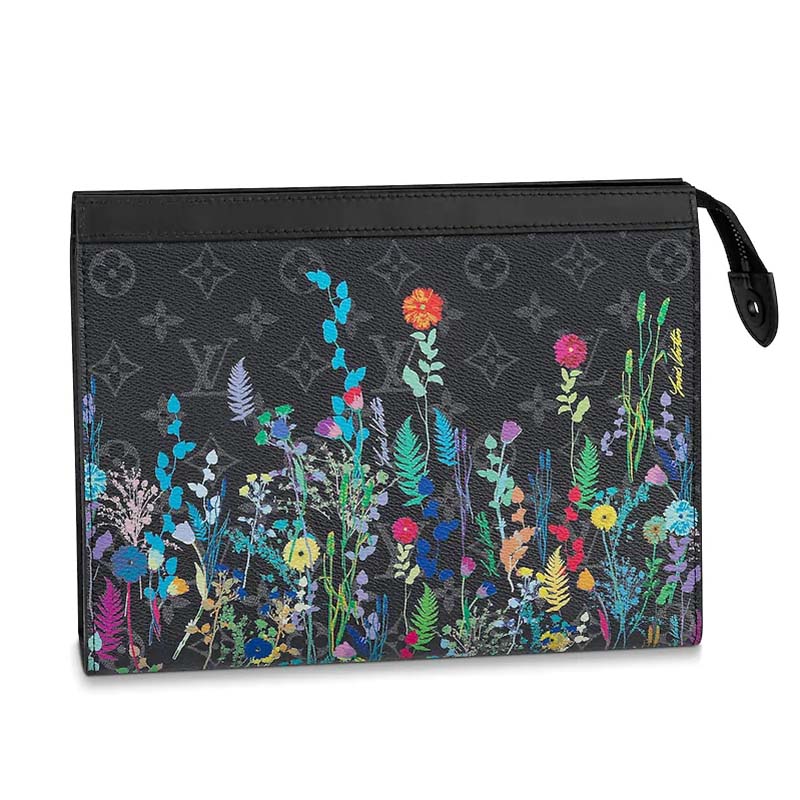 Louis Vuitton LV Unisex Pochette Voyage MM Bag in Monogram Eclipse Coated Canvas