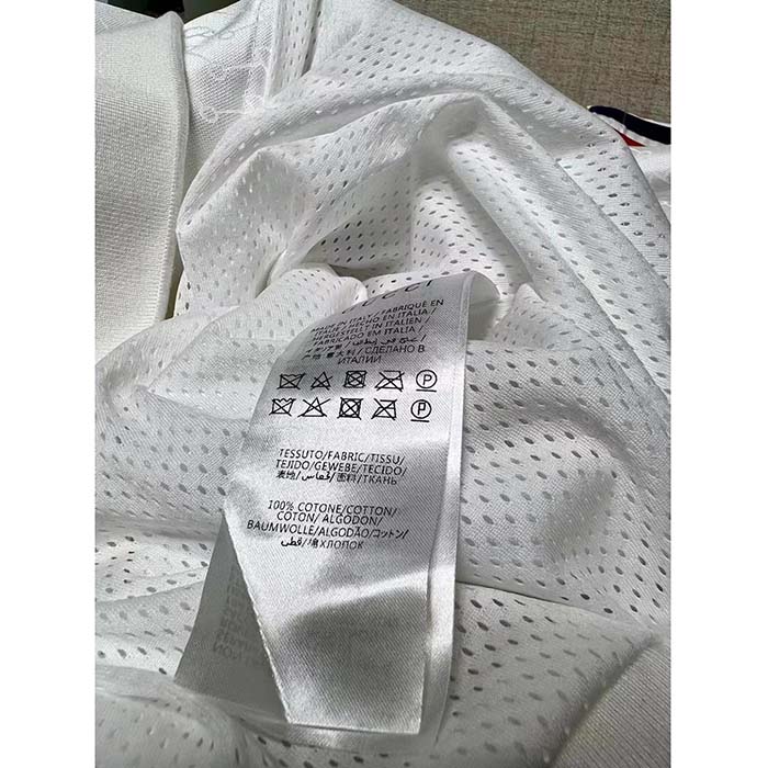 Gucci Men GG Technical Jersey Cardigan Web White V-Neck Dropped Shoulder Long Sleeves