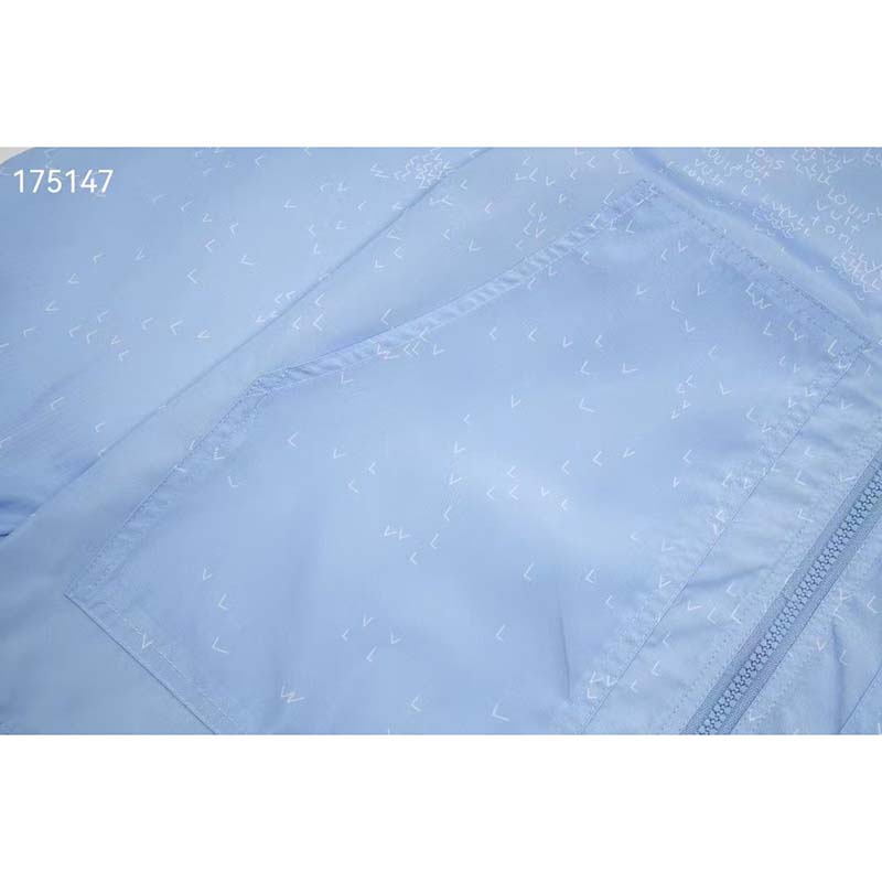 Louis Vuitton LV Women Damier Spread Windbreaker Polyester Blue Regular Fit