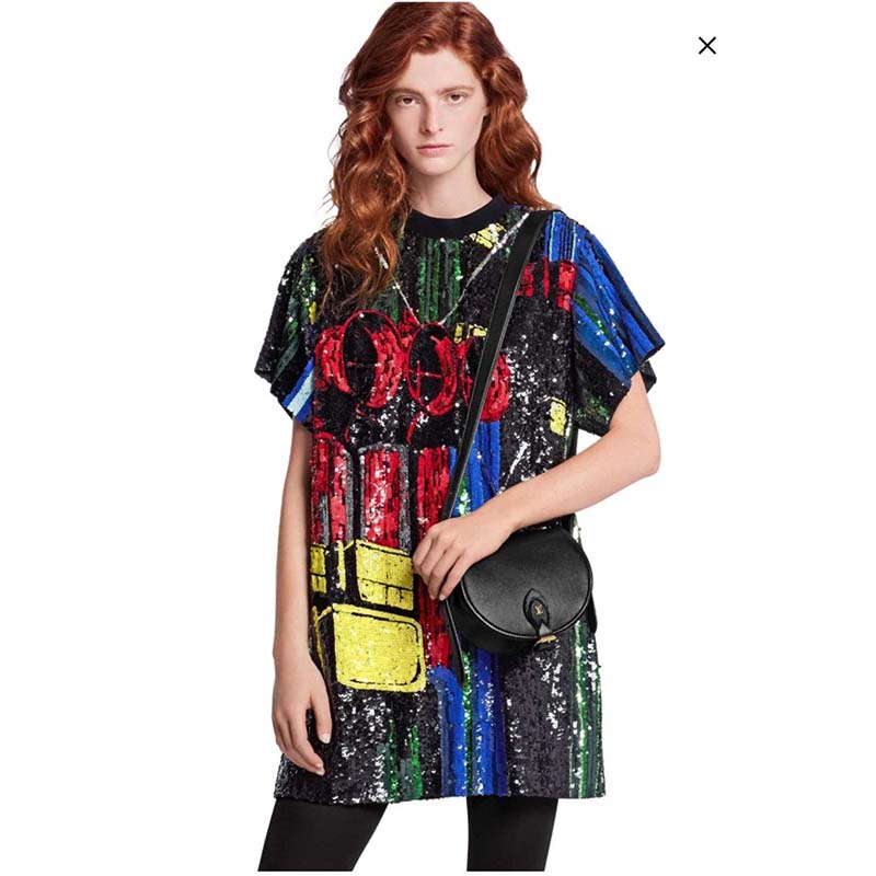 Louis Vuitton LV Women Tambourin Handbag in Smooth Calf Leather-Black