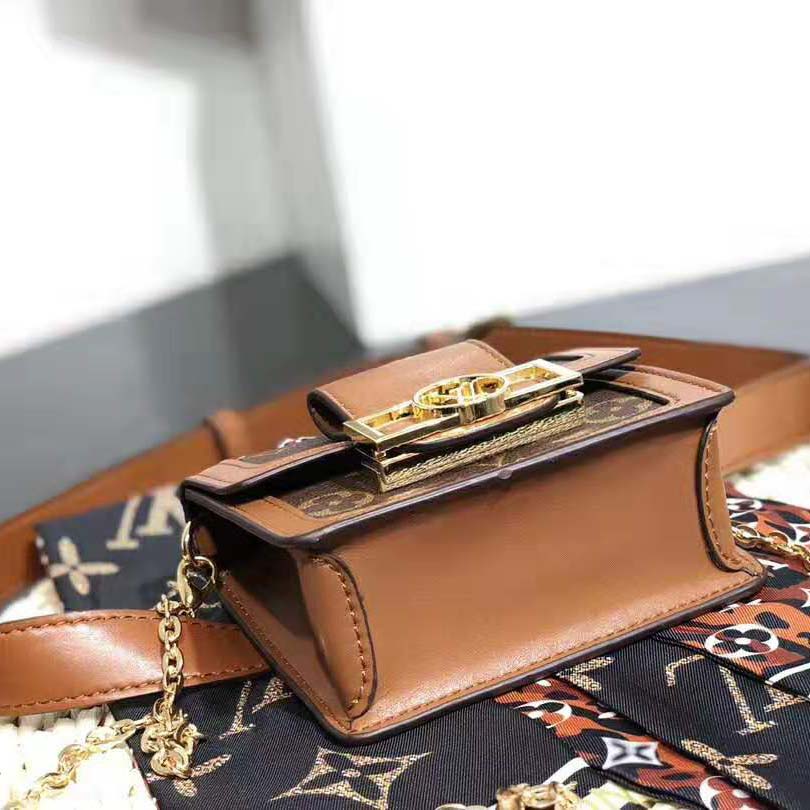 Louis Vuitton LV Women Bumbag Dauphine BB Bag-Brown