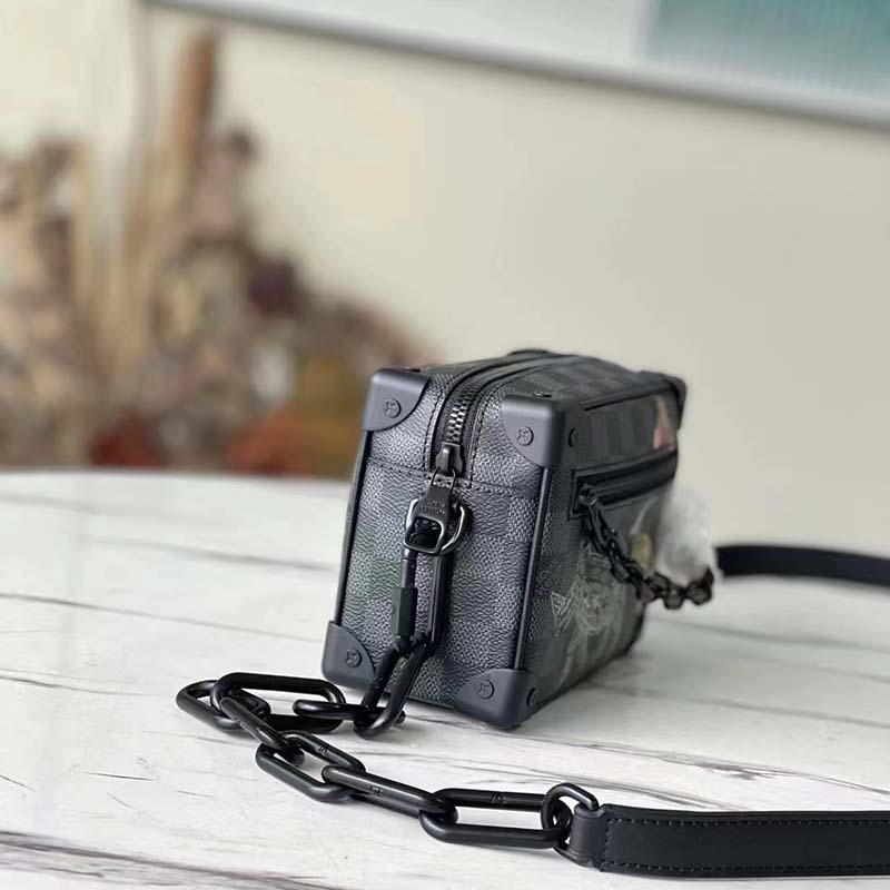 Louis Vuitton LV Unisex Mini Soft Trunk Damier Graphite Coated Canvas