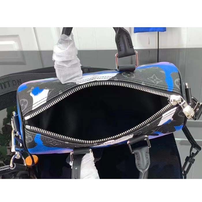 Louis Vuitton LV Unisex Keepall Bandoulière 25 Sunrise Eclipse Reverse Coated Canvas