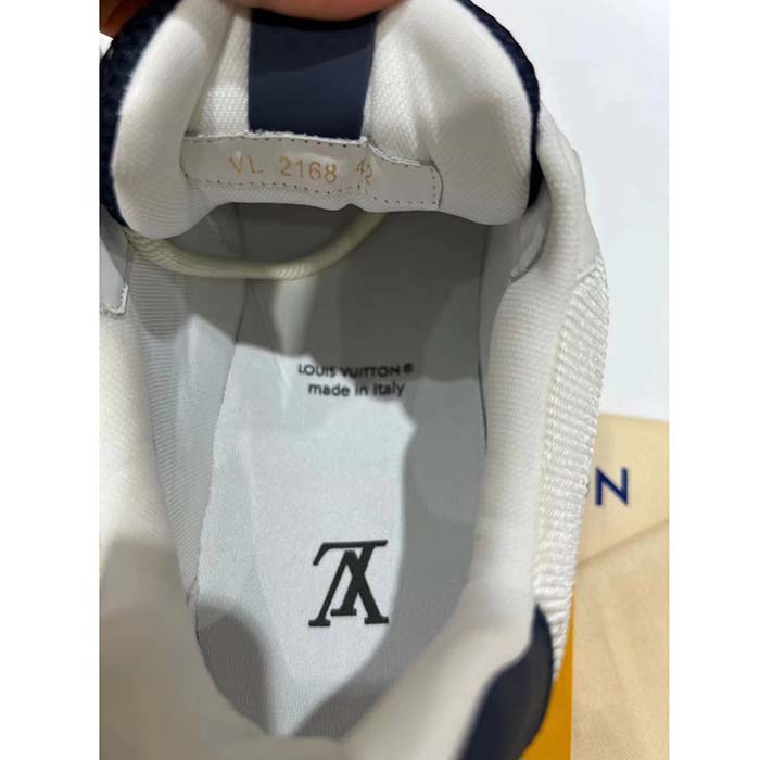 Louis Vuitton LV Unisex Skate Sneaker Navy Blue Mix Materials Double Laces Rubber