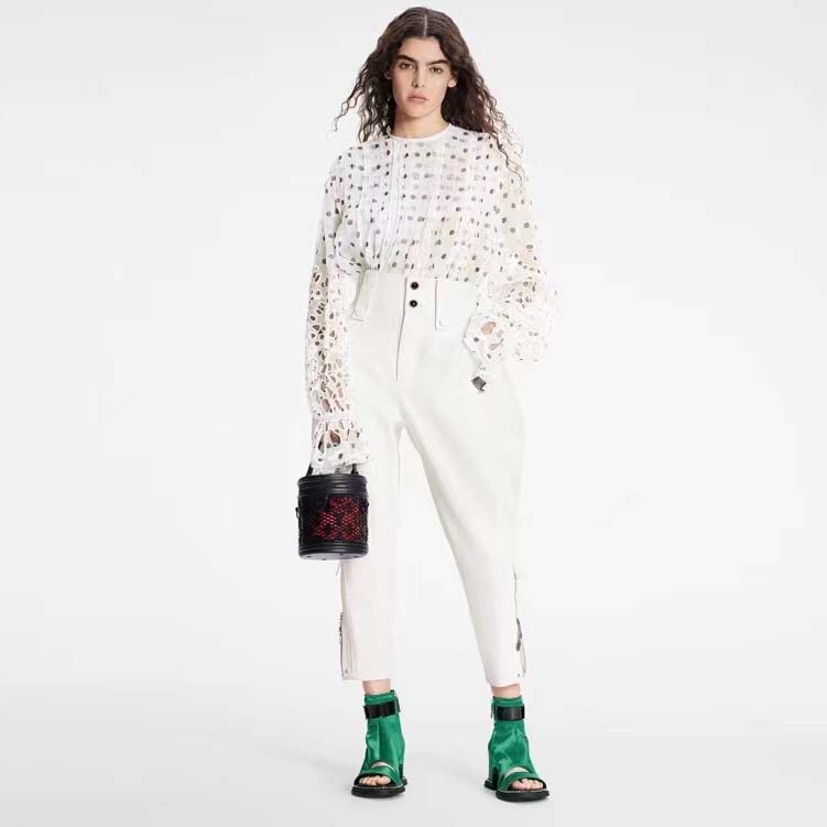 Louis Vuitton LV Women Cannes Handbag Black Patent Calfskin Cowhide Leather