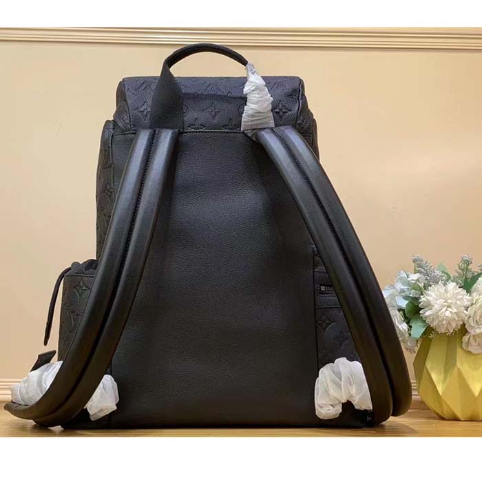 Louis Vuitton LV Unisex Trekking Backpack Monogram Shadow Calf Leather Textile Cowhide