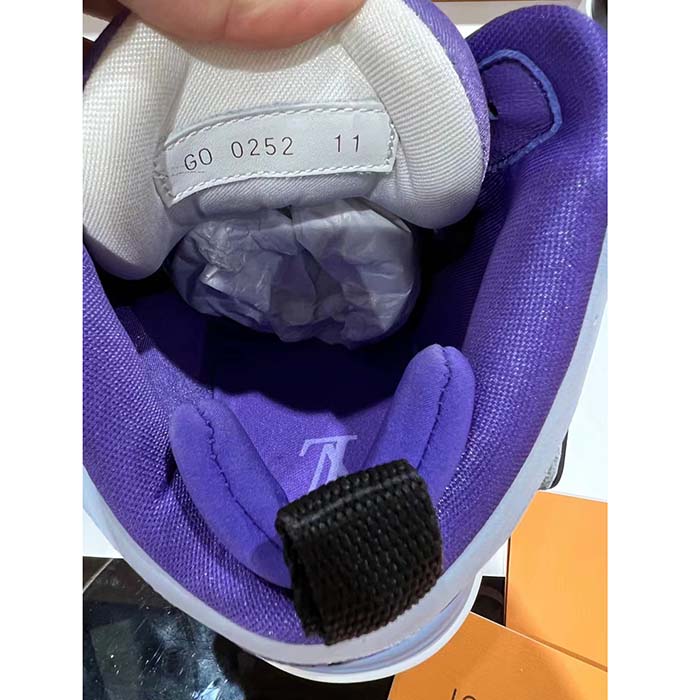 Louis Vuitton LV Unisex Trainer 2.0 Sneaker Boot Blue Suede Calf Leather