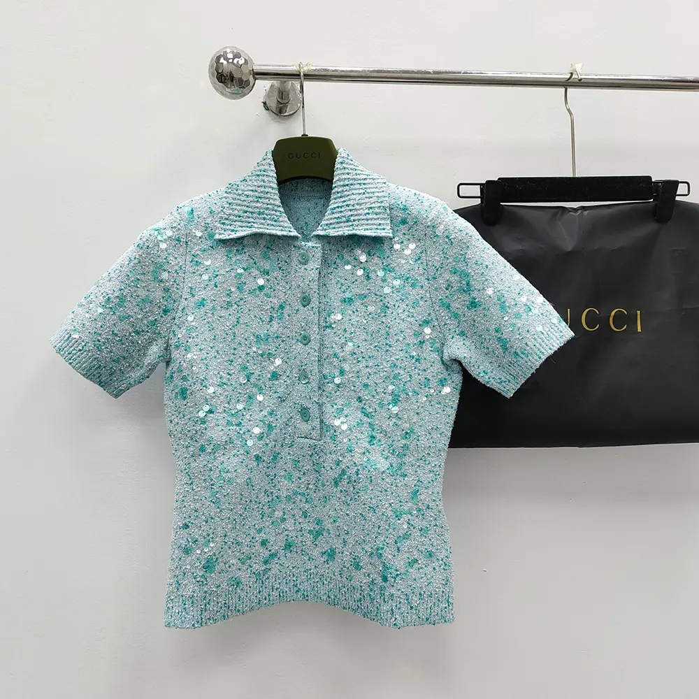 Gucci Women Tweed Blend Polo Top 798148XKD804986