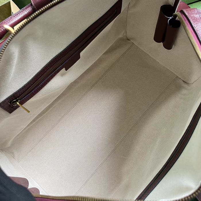 Gucci Unisex Mini GG Canvas Small Duffle Bag Burgundy Quilted Beige Ebony Supreme Canvas