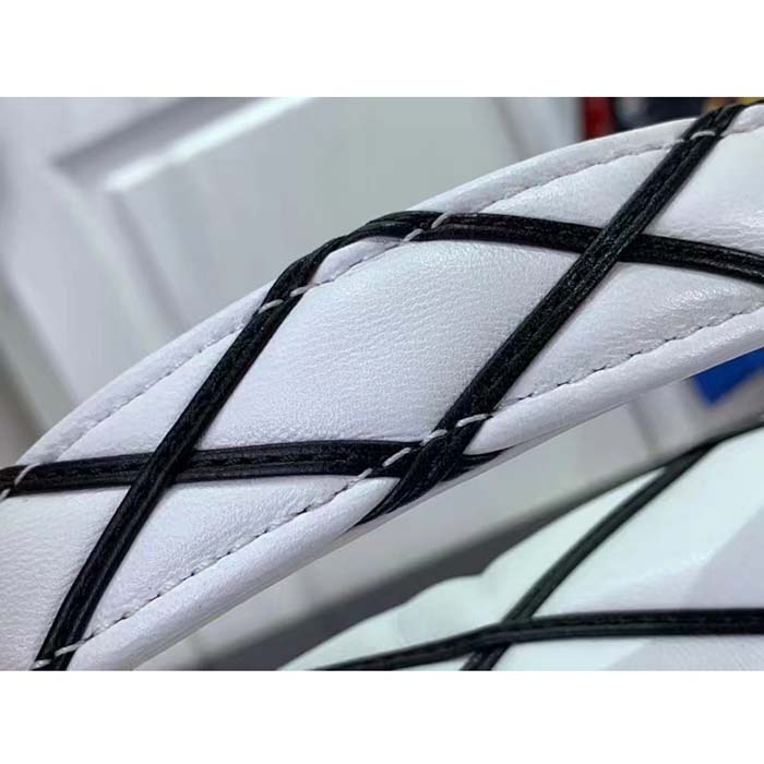 Louis Vuitton LV Women GO-14 MM White Black Lamb Leather Cowhide Leather