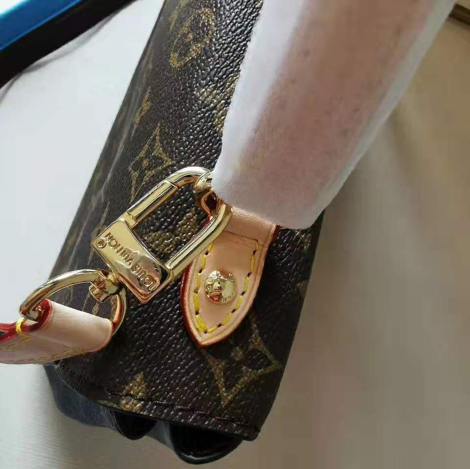 Louis Vuitton LV Women Cluny MM Handbag in Monogram Canvas-Blue