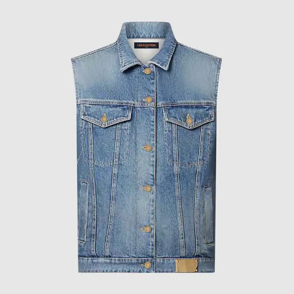 Louis Vuitton Women Reversible Sleeveless Denim Jacket 1AGOT9