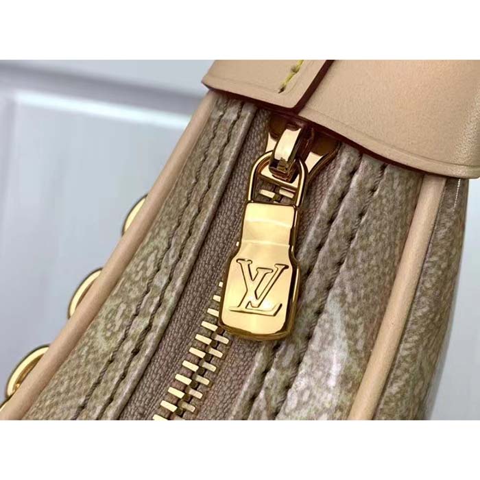 Louis Vuitton LV Women Loop PM Beige Monoglam Coated Canvas Zip Closure