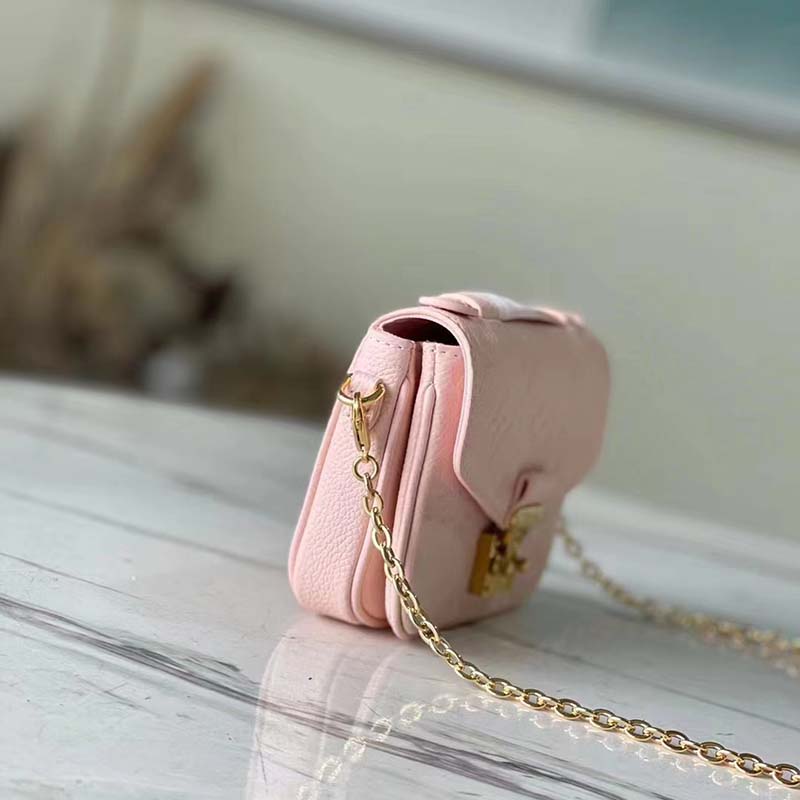 Louis Vuitton LV Women Micro Métis Pink Monogram Empreinte Embossed Supple Grained Cowhide