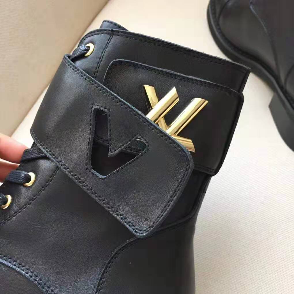 Louis Vuitton LV Women Wonderland Ranger Boot in Plain Calf Leather-Black