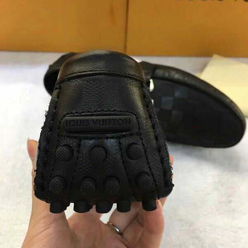 Louis Vuitton LV Men Hockenheim Moccasin Shoes Black