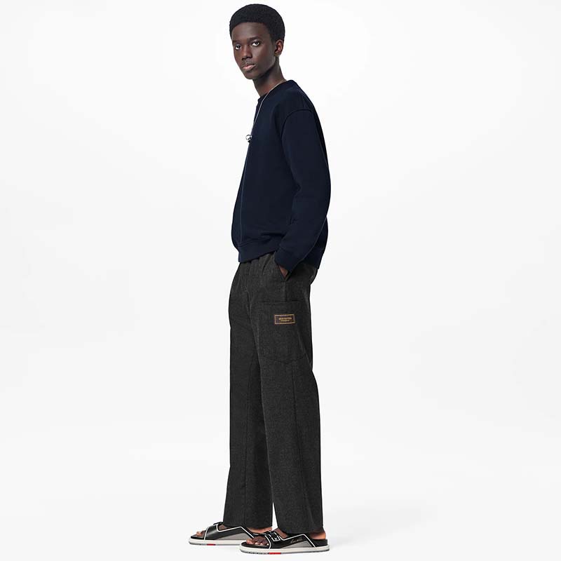 Louis Vuitton LV Unisex Trainer Mule Black Mix Materials Anatomic Insole Initials