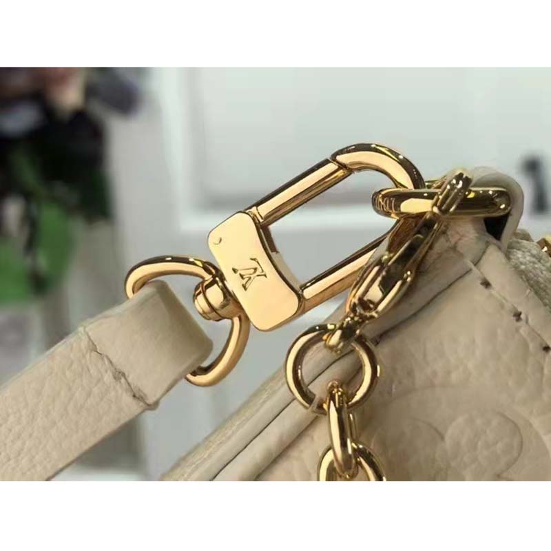 Louis Vuitton LV Women Easy Pouch On Strap White Monogram Supple Grained Cowhide