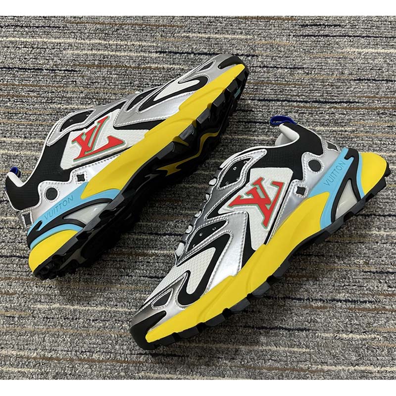 Louis Vuitton Unisex LV Runner Tatic Sneaker Silver Mix Materials Rubber Outsole