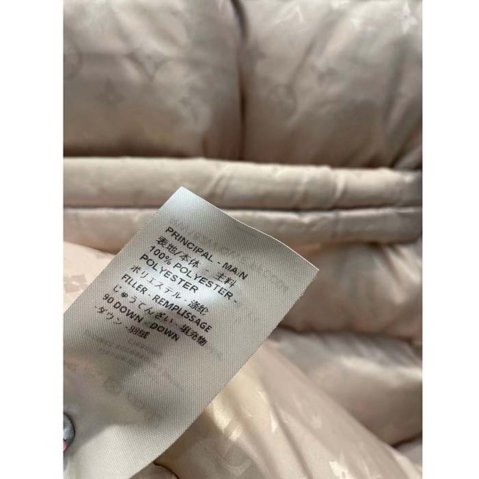 Louis Vuitton LV Women Flight Mode Monogram Jacquard Puffer Wrap Coat Polyamide Light Beige