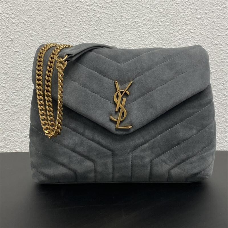 LSY Loulou Quilted Suede Shoulder Bag