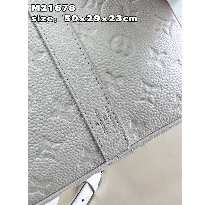 Louis Vuitton Unisex LV x YK Bandoulière Keepall 50 White Taurillon Monogram Cowhide Psychedelic Flower
