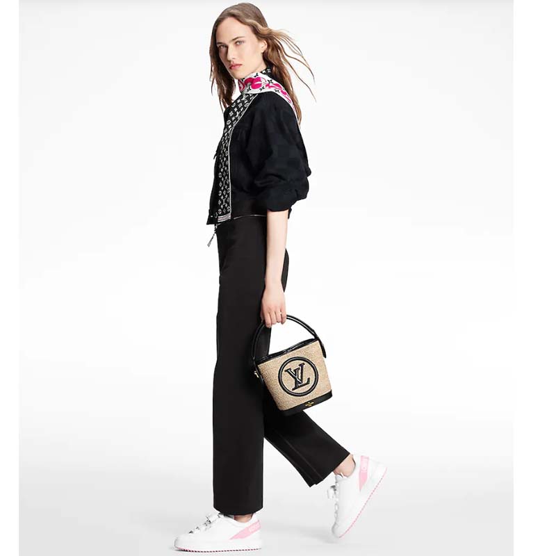 Louis Vuitton LV Women Time Out Sneaker Pink Calf Leather Rubber Outsole