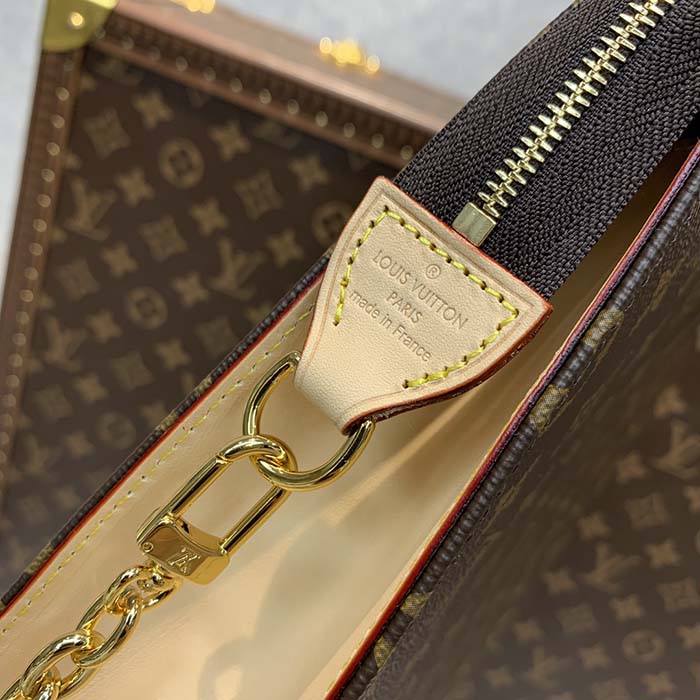 Louis Vuitton LV Women Toiletry Pouch On Chain Monogram Coated Canvas Cowhide
