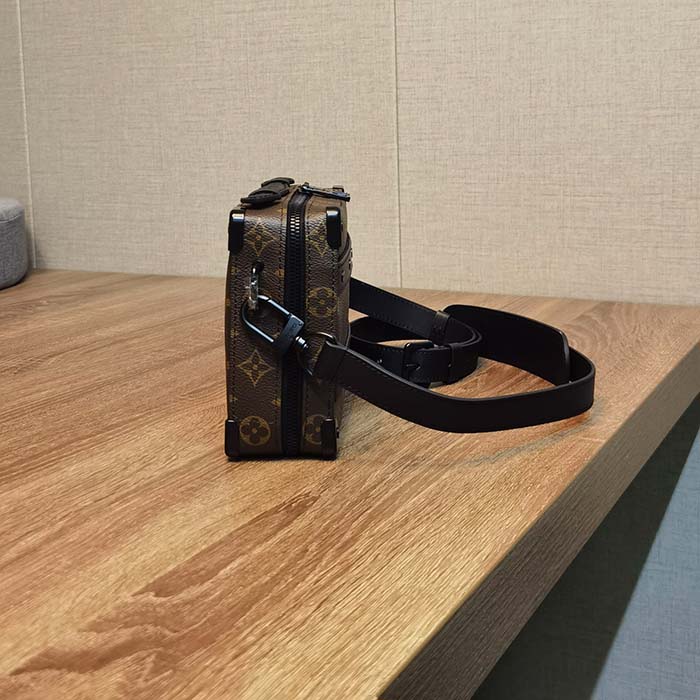 Louis Vuitton LV Unisex Handle Soft Trunk Monogram Macassar Coated Canvas Cowhide Leather