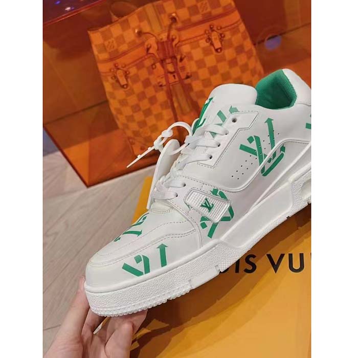 Louis Vuitton Unisex LV Trainer Sneaker Green Mix Sustainable Materials Recycled Polyester