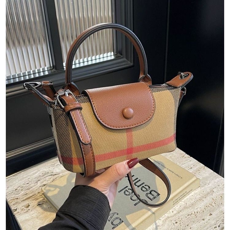 New casual retro plaid mini square bag PD042025051906