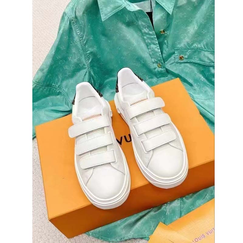 Louis Vuitton LV Unisex Time Out Sneaker Light Blue Smooth Calf Leather