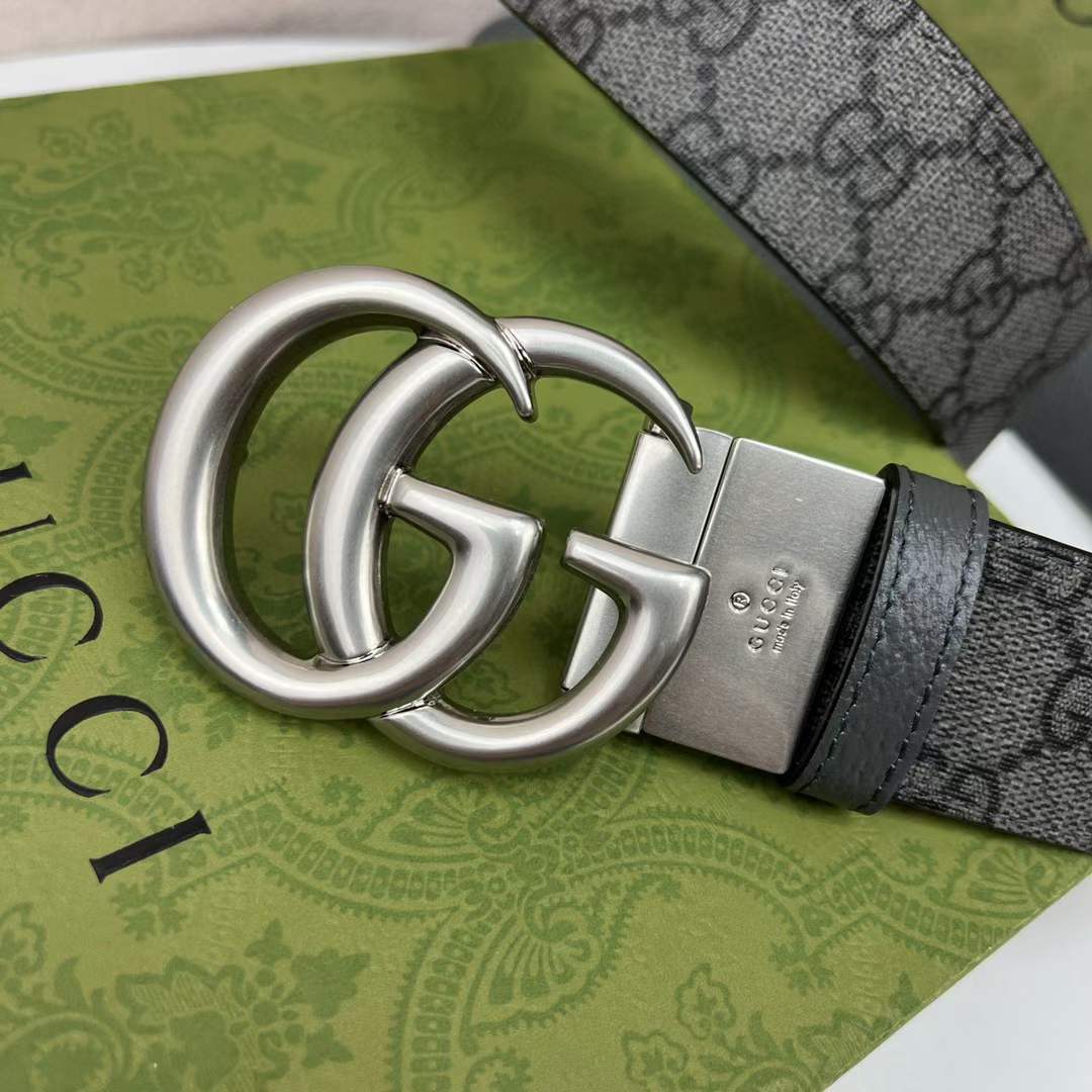 Gucci Unisex GG Marmont Reversible Belt Double G Buckle 3.8 CM Width