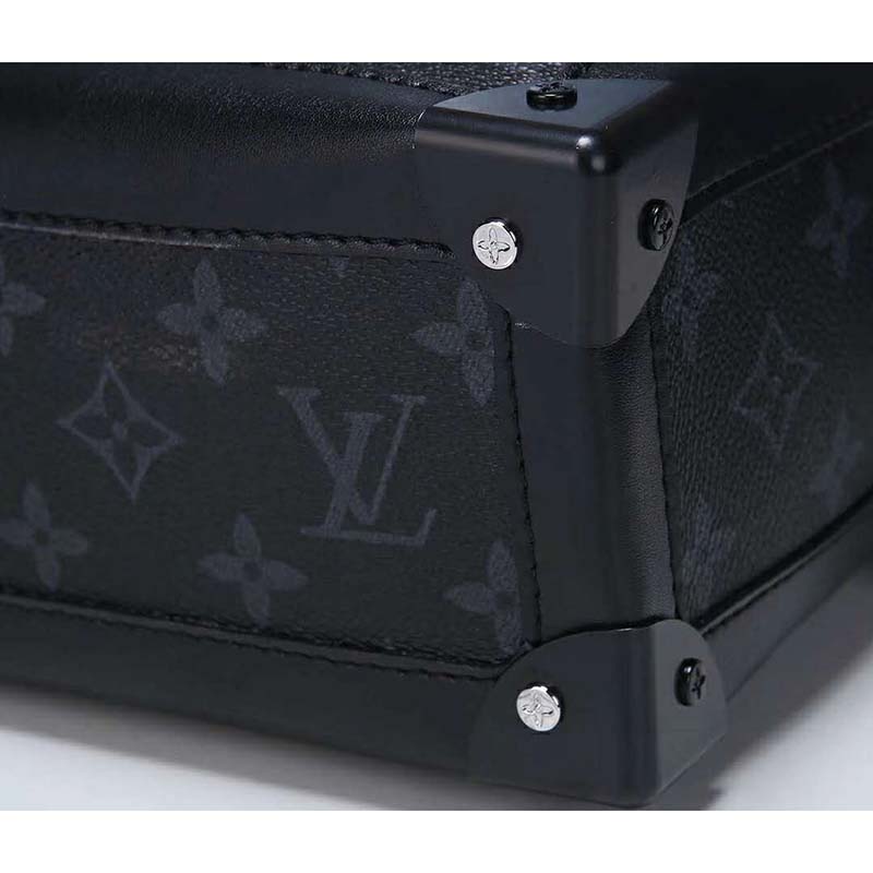 Louis Vuitton LV Unisex Soft Trunk Bag in Monogram Eclipse Coated Canvas-Grey