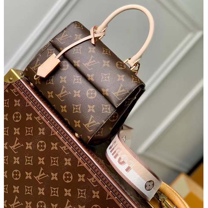 Louis Vuitton LV Women Cluny Mini Handbag Monogram Coated Canvas Cowhide Leather