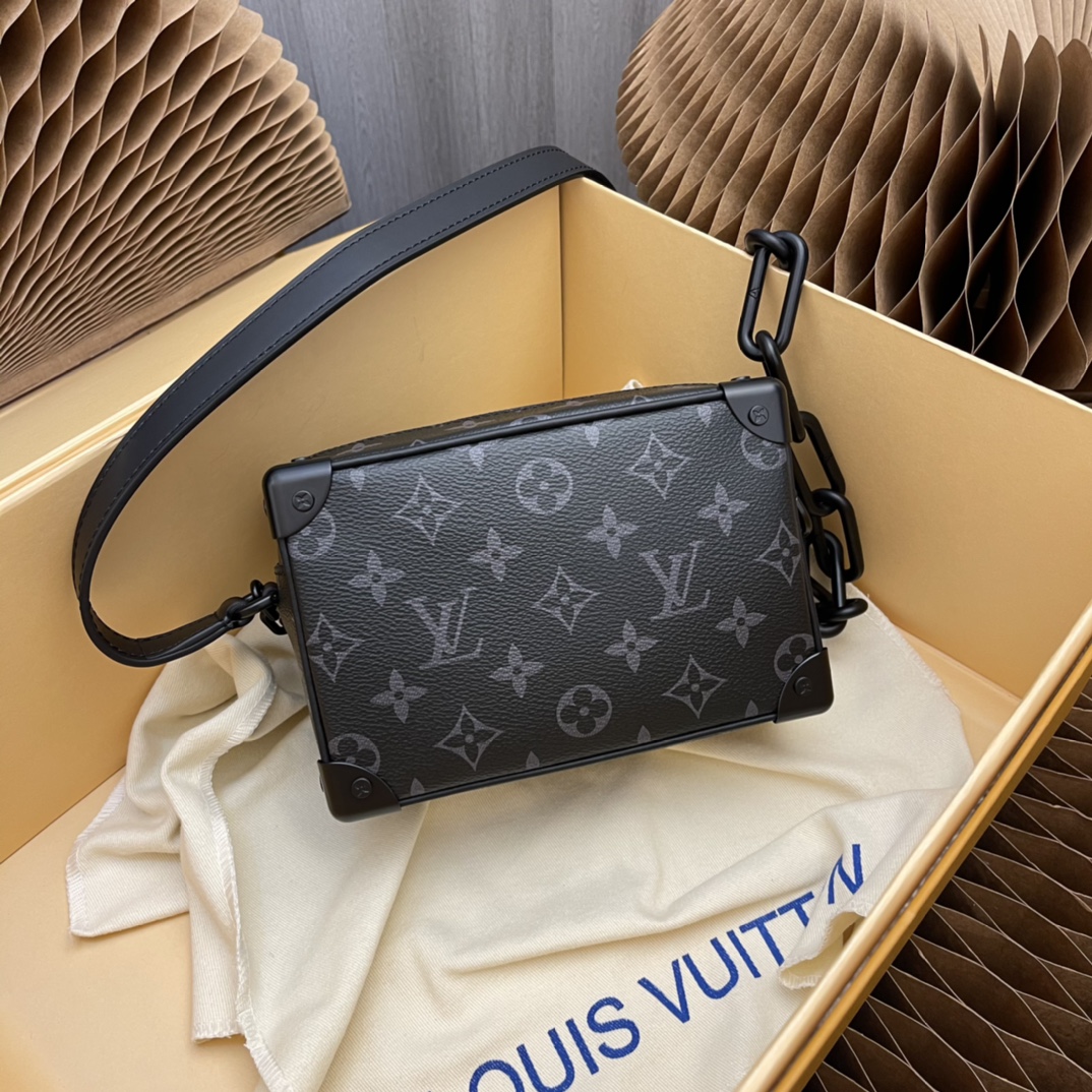 Louis Vuitton LV Men Mini Soft Trunk Bag Monogram Eclipse Coated Canvas