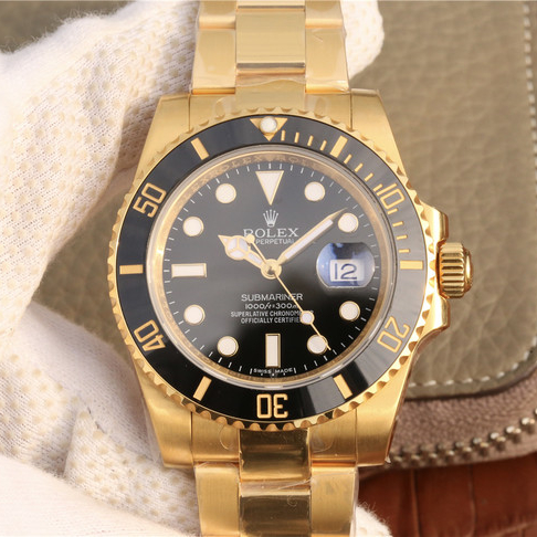 Rolex Submariner Date Black Dial Yellow Gold 41mm