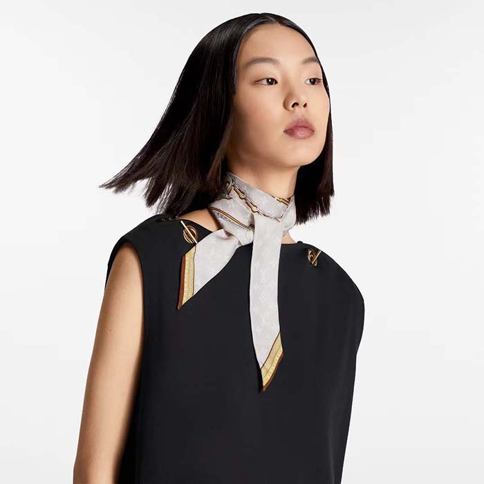 Louis Vuitton Women LV Ultimate Monogram Bandeau Beige Silk Inkjet Print M77777