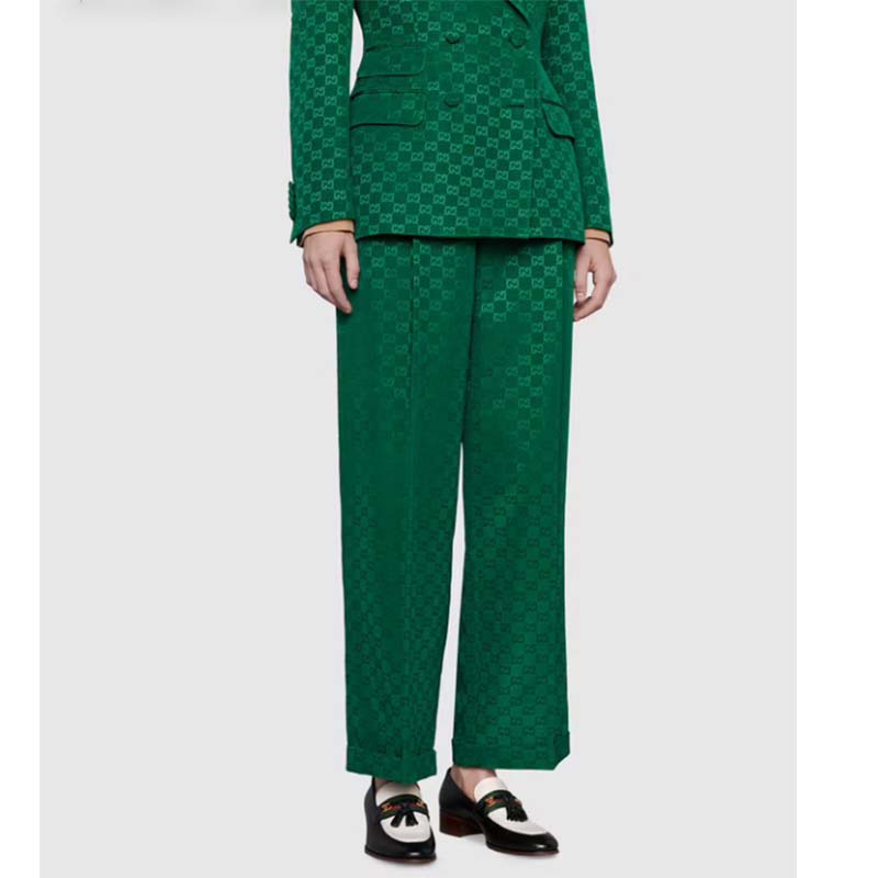 Gucci Unisex GG Loafer Web Interlocking G White Black Leather Green Red Web