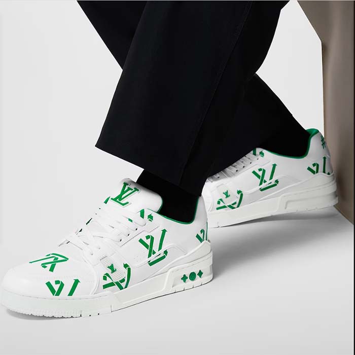 Louis Vuitton Unisex LV Trainer Sneaker Green Mix Sustainable Materials Recycled Polyester