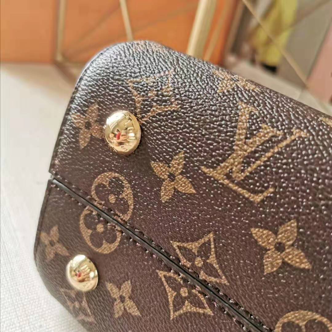 Louis Vuitton LV Women Cluny MM Handbag in Monogram Canvas-Blue