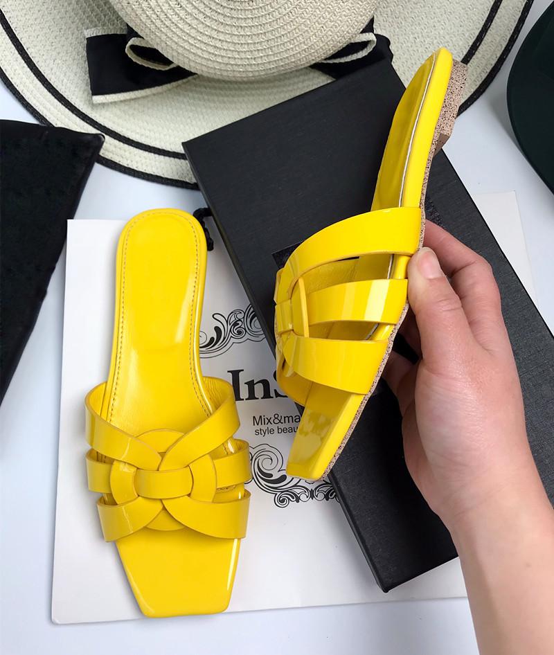 Y Leather Shoes Woven All-match Flat Heel Women's Shoes 1024041119