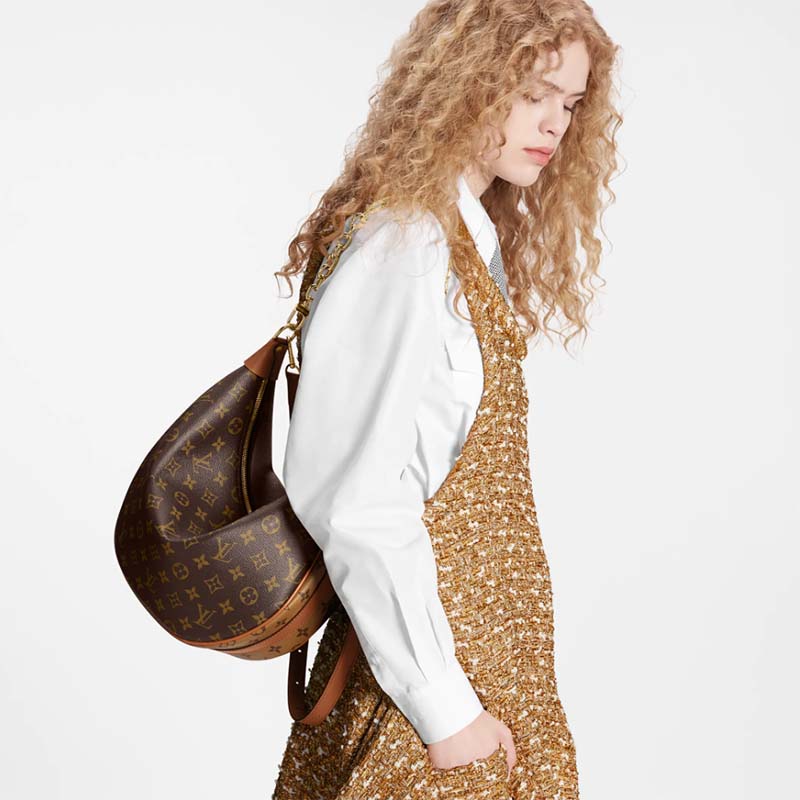 Louis Vuitton LV Women Loop Hobo Brown Monogram Monogram Reverse Coated Canvas