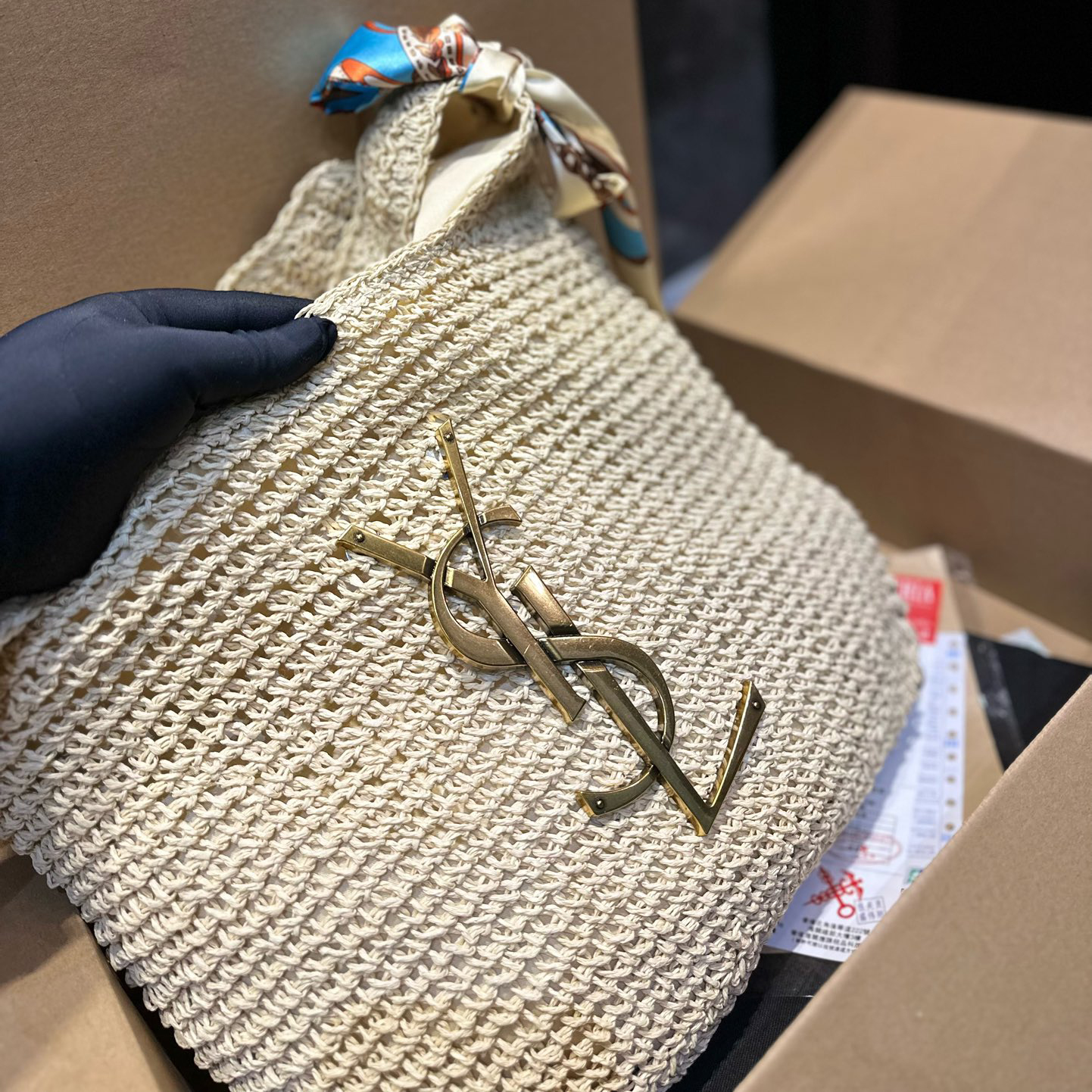 New fashionable knitted straw bag 1824041703