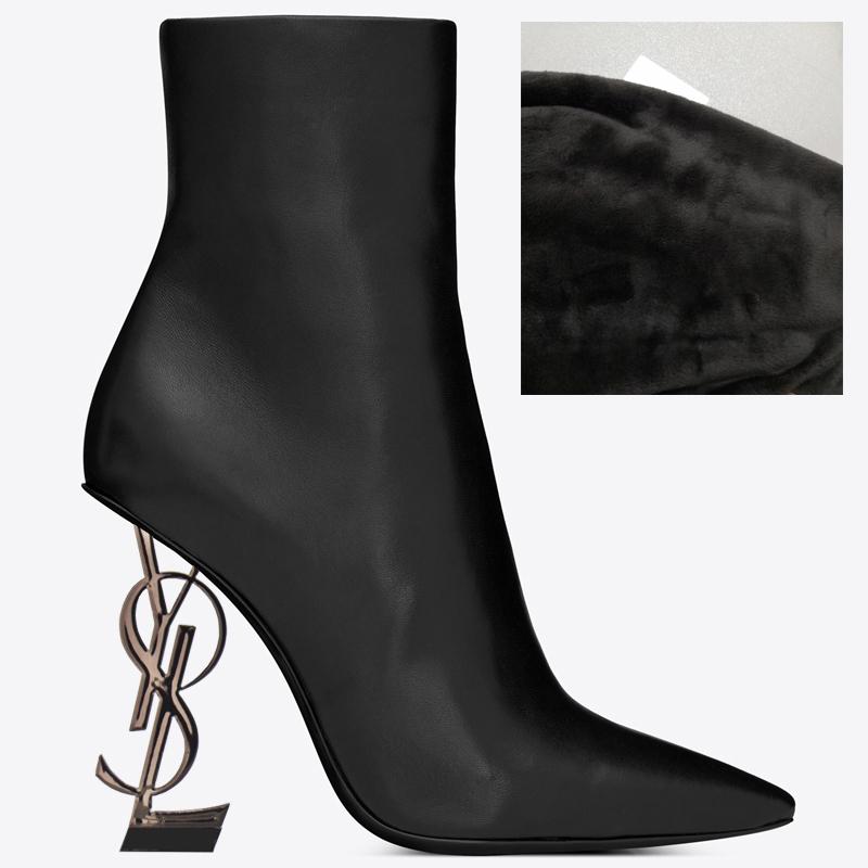 New Cowhide Winter Boots, Slim Heel Fashion Boots 1023120811