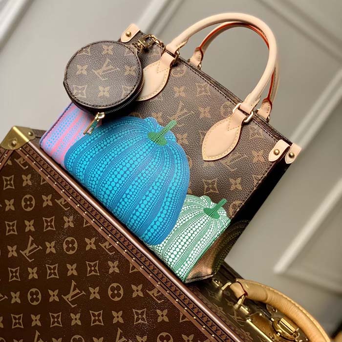 Louis Vuitton LV Women LV x YK OnTheGo PM​ Monogram Coated Canvas Pumpkin Print